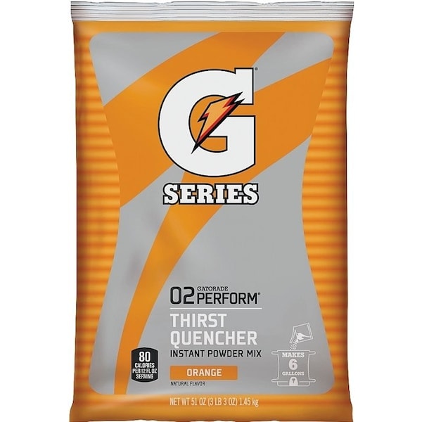 Gatorade 0 Thirst Quencher Instant Powder Sports Drink Mix, Powder, Orange Flavor, 51 oz Pack 3968 - main