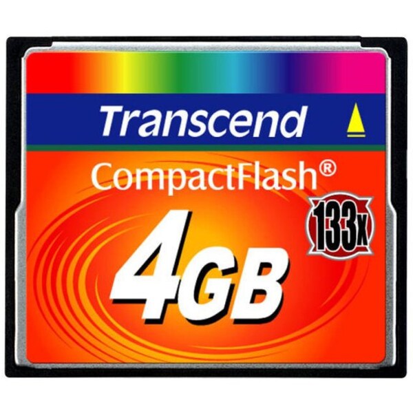 Transcend Information Transcend 4GB CompactFlash Card (133x) - 4 GB TS4GCF133 - main