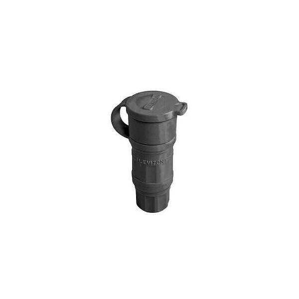 Leviton Watertight Locking Connector, L6-30R, 30 A, 250V AC, Single Phase, 2 Pole, Screw Terminals, Black 29W48-B - main
