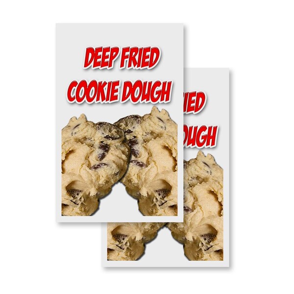 Signmission Deep Fried Cookie Dough, Vinyl Decals Only 24 Inch x 36 Inch, Vinyl Decal, 2PK DSB-2436-2PACK-Deep Fried Cookie Dough - main