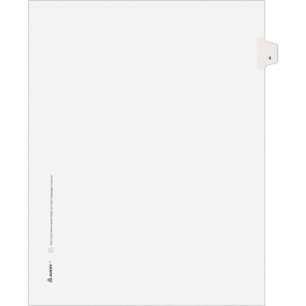 Avery Dividers, Index, Sidetab, 4 25PK AVE11914 - main