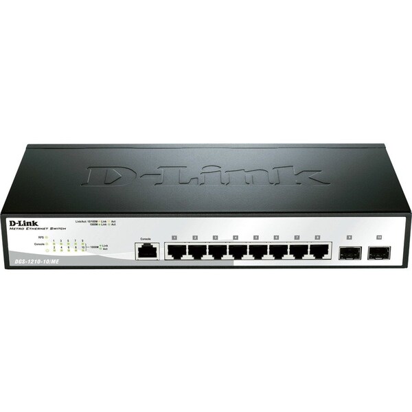 D-Link 10-PORT GIGABIT SMART MANAGED METRO ETHERNET SWITCH DGS-1210-10/ME - main