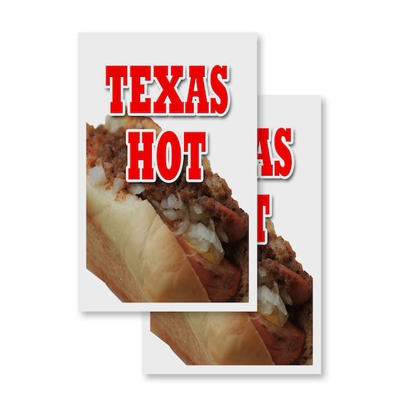 Signmission Texas Hot, Vinyl Decals Only 24 Inch x 36 Inch, Vinyl Decal, 2PK DSB-2436-2PACK-Texas Hot - main