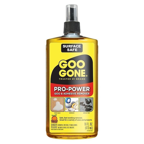 Goo Gone Goo and Adhesive Remover, 16 oz Spray Bottle, Liquid, Citrus, Yellow 2181