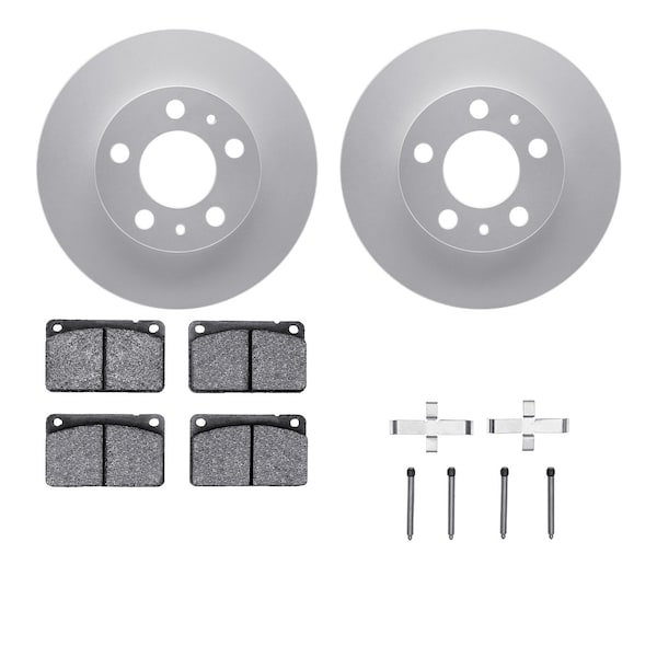 Dynamic Friction Co DFC GEOSPEC Coated Rotors with 5000 Brake Pads - Ceramic and Hardware 4512-27056 - main