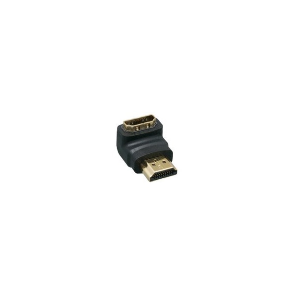 Cable Wholesale HDMI 90 Degree Port Saver Adapter - Down, HDMI Type-A Male to HDMI Type-A Female, Black 30HH-50220 - main