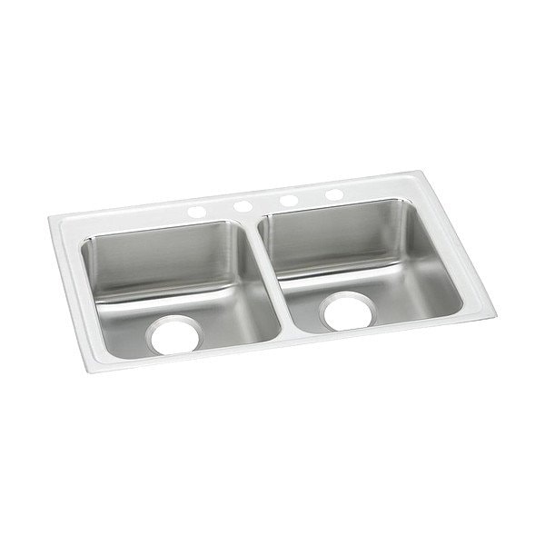 Just Manufacturing Bowl Drop-In Sink, 33"x19.5"x4.5", Gray DLADA1933A452-J - main