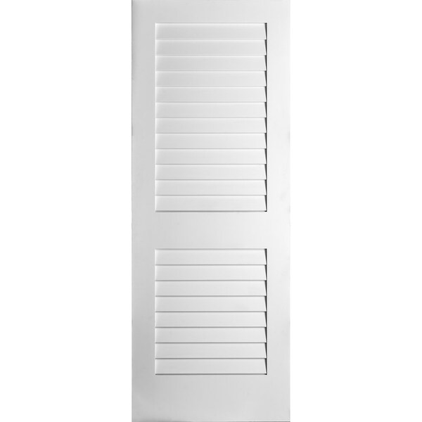 Codel Doors 24" x 80" Primed Plantation Louver Interior Shaker Slab Door 2068pri8730 - main