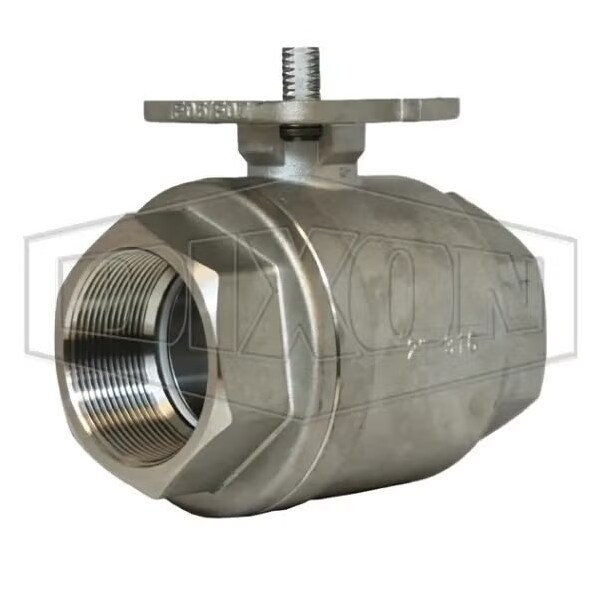 Dixon 2 pc Industrial Ball Valve, 1/2 in Nominal, FNPT End Style, Stainless Steel Body, Full Port, PTFE So BV2HG-05011-A - main