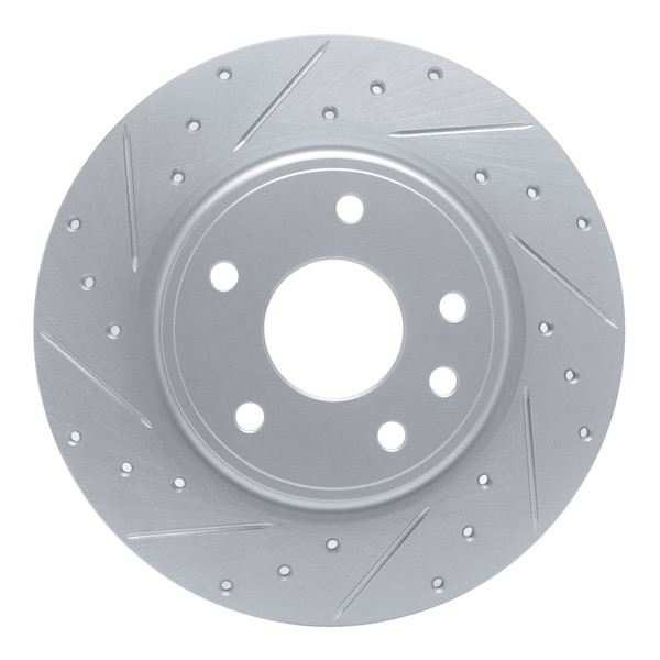 Dynamic Friction Co DFC Brake Rotor - Drilled and Slotted - Silver 631-39030L - main