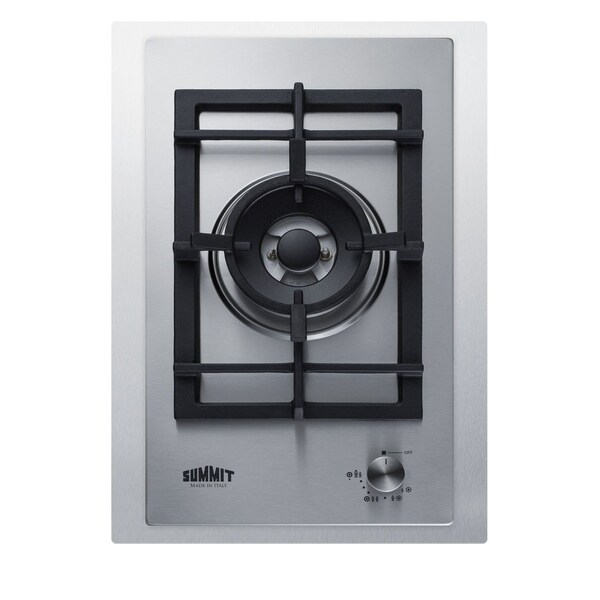 Summit 15in Wide 1-Burner Gas Cooktop In Stainless Steel GCJ1SSTK15 - main
