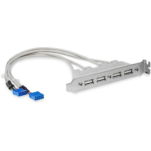 Startech.Com 4 Port USB A Female Slot Plate Adapter USBPLATE4 - main