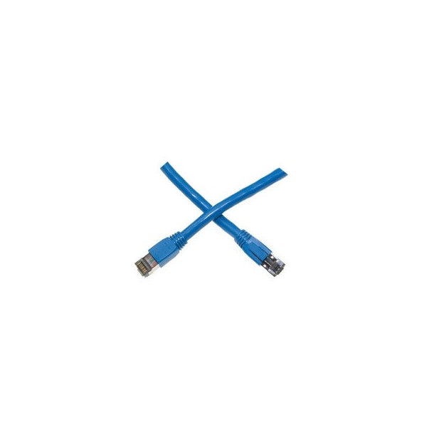 Cable Wholesale Cat8 Blue S/FTP Ethernet Patch Cable, Molded Boot, 40Gbps - 2000MHz, 4-Pair 24AWG Copper, RJ45 13X8-56102 - main