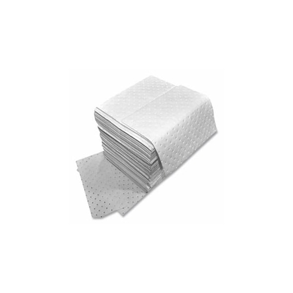 Spilfyter Sorbent Pads and Rolls, 18 in L x 16 in W, Oil Only, Extra Heavy, Laminated, Three-Ply, White, 100PK 920-ZS-72 - main