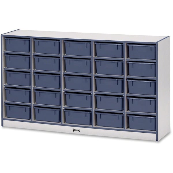 Jonti-Craft Rainbow Accents 25 Tub Mobile Storage, with Tubs, Navy 4026JCWW112 - main