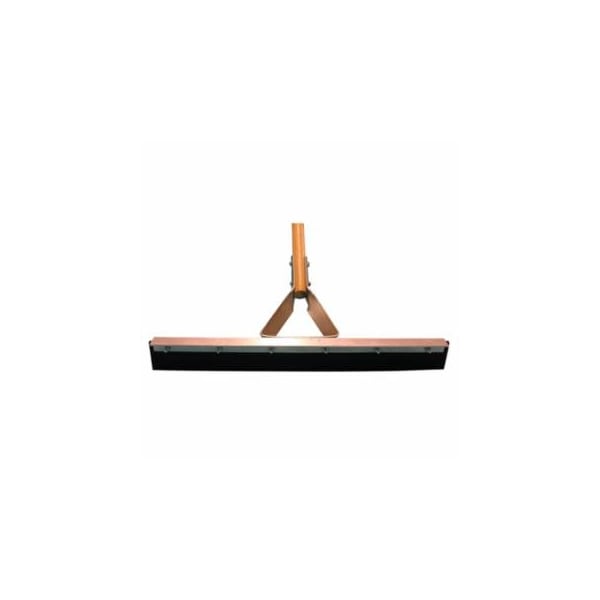 Magnolia Brush Non-Sparking Floor and Driveway Squeegee, Straight, 18 in, Black Rubber, Includes Handle 455-4118 - main