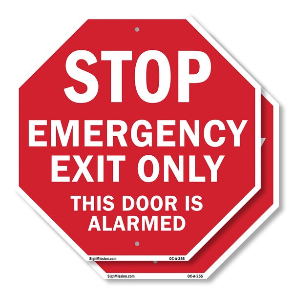 Signmission Exit Sign, Plastic Sign, 6 in W, 6 in H OC-P-2PACK-6-255 - main