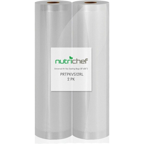 Nutrichef Universal 8-Inch Vacuum Sealer Bags (100 Feet) PRTPKVS12RL - main