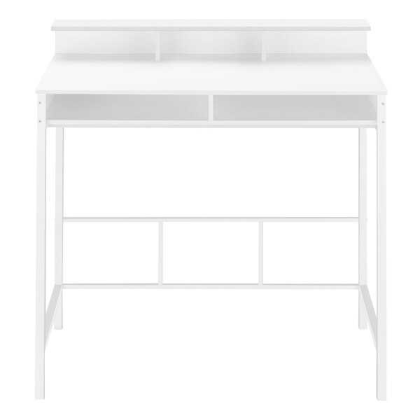 Homeroots 47" White Wood and Metal Computer Desk 490000 - main