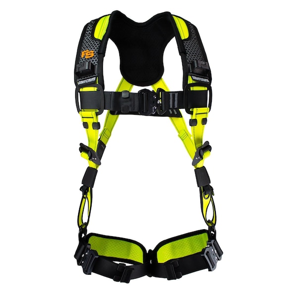 Fall Safe Safety Harness, Aluminum, 2XL, Black/Green FS242IC-2XL - main