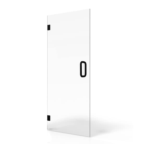 Fab Glass And Mirror Fab Glass Frameless Hinged Single Swinging Shower Door with 3/8 Tempered Glass and Smartguard E SHRO30X72MB - main