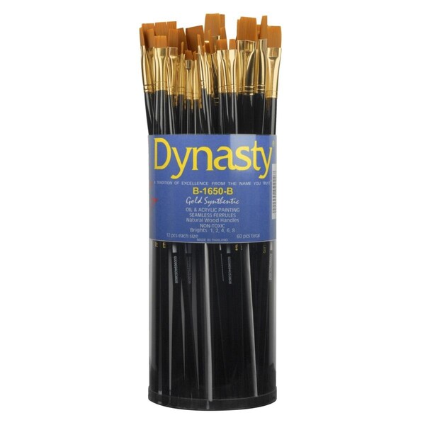 Fm Brush Co FM Brush Dynasty B-1650-B Art Education Classroom Cylinders Canister - Set of 60 1589052 - main