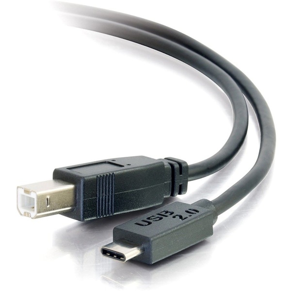 C2G 3ft USB 2.0 USB-C to USB-B Cable M/M - Black 28858 - main
