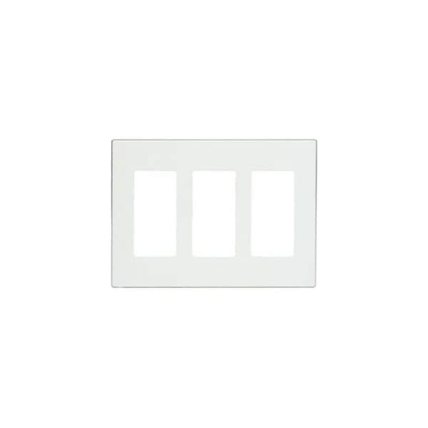 Leviton Decora Wallplate, Screwless, Standard Size, Gang 3, Black 80311-SE - main