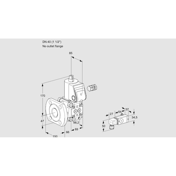Honeywell Kromschroder Gas Solenoid Valve – VAS240, 500 mbar, Auto Shut-Off, IP65 Rated KS88029978 - main