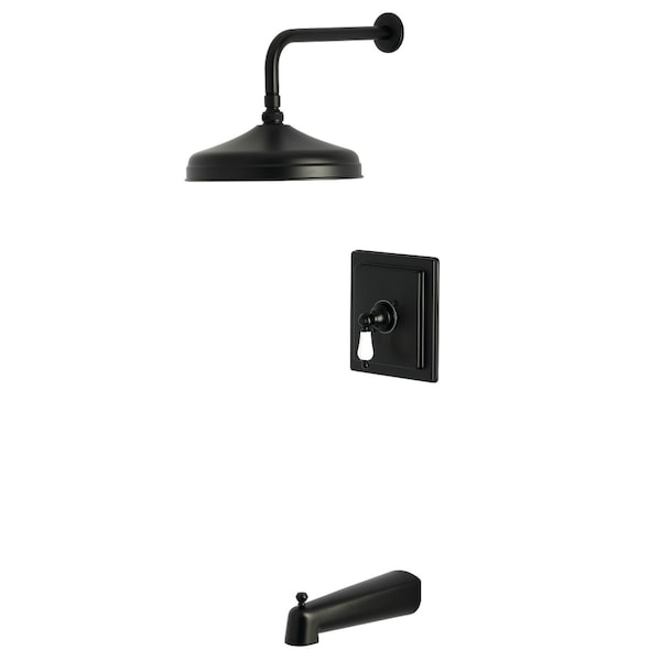 Kingston Brass Single-Handle Pressure Balanced Tub and Shower Faucet, Matte Black KB6140PL - main