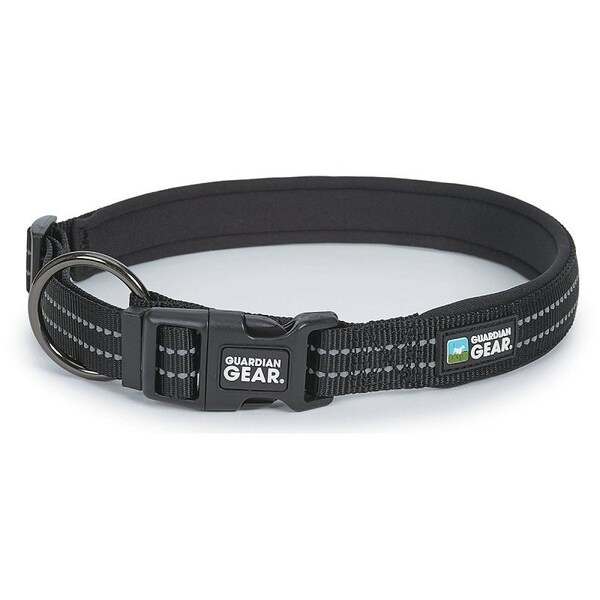 Guardian Gear Dog Collar, O-Ring Link, 24 to 30 in L Collar, Nylon, Jet Black ZA0006 24 30 - main