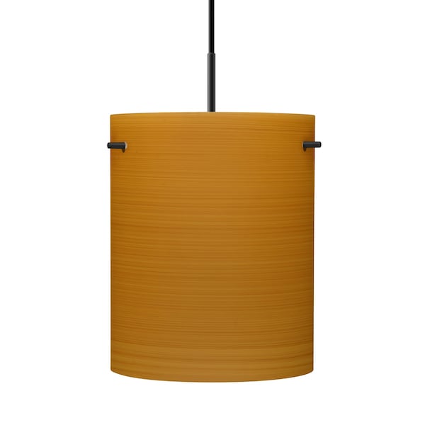 Besa Lighting Besa Tamburo 8 Pendant, Oak, Black Finish, 1x 11W LED 1JT-4006OK-LED-BK - main