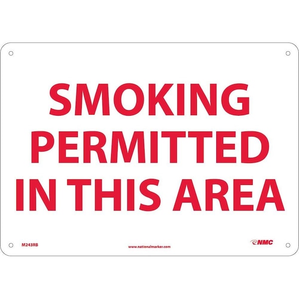 Nmc Smoking Permitted In This Area Sign, M243RB M243RB - main
