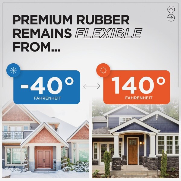 M-D Building Products Building Products 81'' Premium Rubber PLATINUM Top & Sides Door Seal for Doors W/ Kerf/Channel White 43346 - main