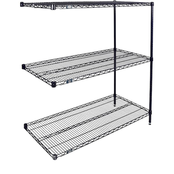 Global Industrial Nexel 3 Shelf, Nexelon Blue Wire Shelving Unit, Add On, 42"W x 24"D x 54"H B3151579 - main
