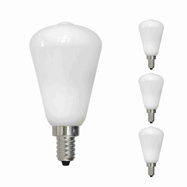 Bulbrite LED Filament, 4 Watt Dimmable ST15 Light Bulb, Milky Glass Finish, E12 Base, 3000K, 400 Lumens, 4PK 862052 - main