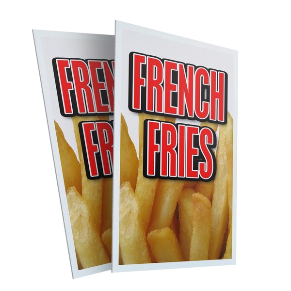 Signmission French Fries, Plastic Signs Only 24 Inch x 36 Inch, Corrugated Plastic, 2PK CSB-2436-2PACK-French Fries - main