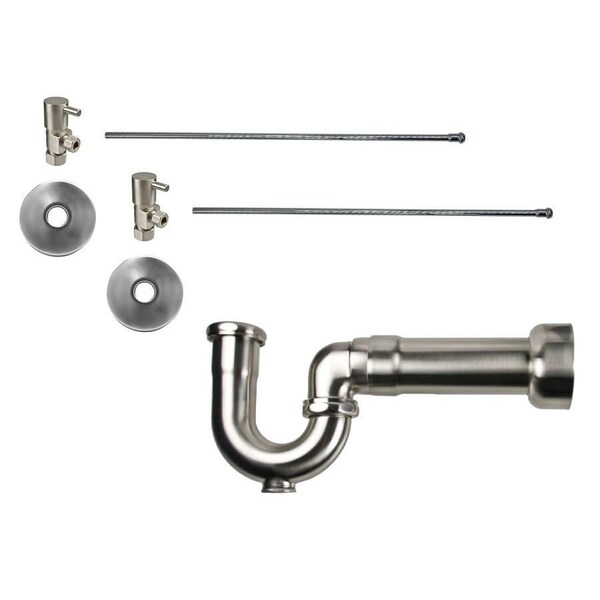 Mountain Plumbing Lavatory Kit - Lever Handle 1/4 Turn Valve MT5003L-NL P-Trap in Satin Chrome MT3041-NL/SC - main