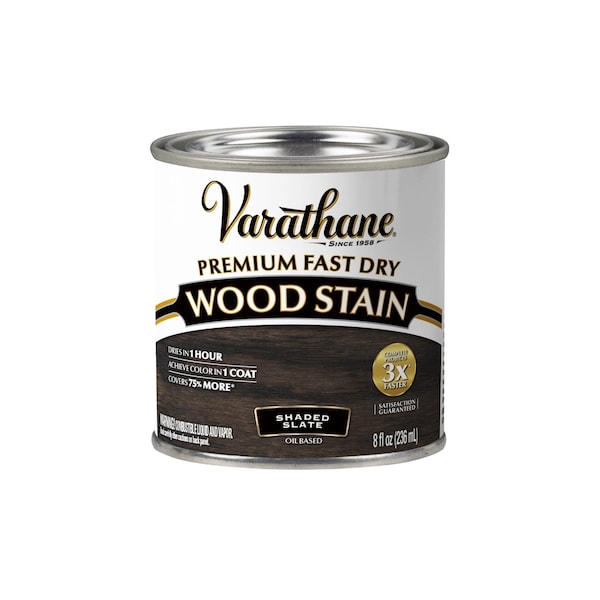 Varathane Premium Fast Dry Wood Stain, Shaded Slate, 1/2 Pt 391501 - main