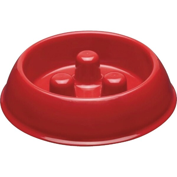 Boss Pet ProSelect 12 Oz. Red Plastic Slow Feeder Bowl ZX7082 14 - main
