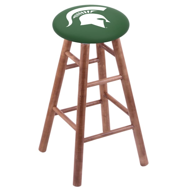 Holland Bar Stool Co Maple Counter Stool, Medium Finish, Michigan State Seat RC24MSMed - main