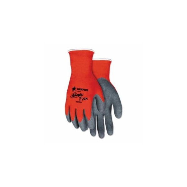 Mcr Safety Ninja Flex N9680 15-ga Nylon Rubber-Latex Coated Gloves, X-Large, Gray/Red, 12PK 127-N9680XL - main
