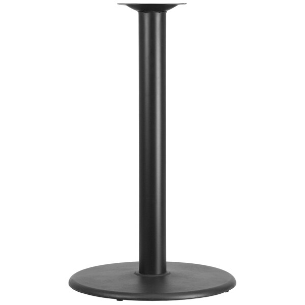 Flash Furniture Round Restaurant Table Base with 4" Dia., 24 in W, 24 in L, 40.5 in H, Cast Iron, Iron, Black XU-TR24-BAR-GG - main