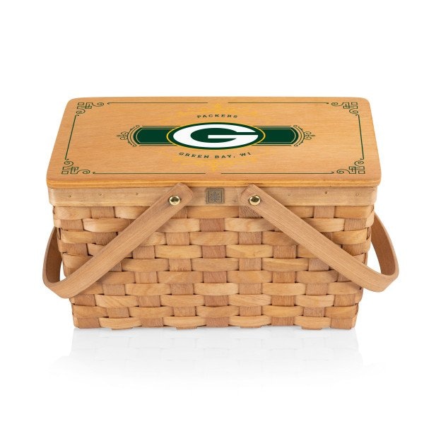 Picnic Time Family Of Brands Green Bay Packers - Poppy Personal Picnic Basket, (Beige) 124-00-299-126-2 - main