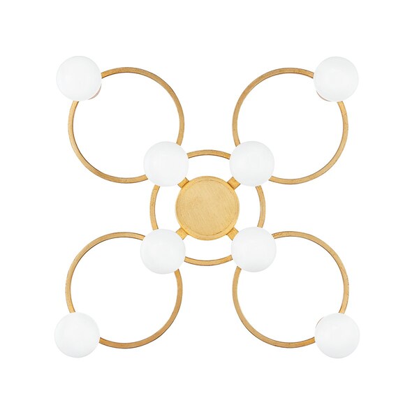 Mitzi Hope 8 Light Semi Flush 14 In. Gold Leaf H413608-GL - main