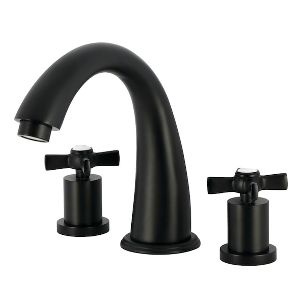 Kingston Brass Two-Handle Deck Mount Roman Tub Faucet, Matte Black KS2360ZX - main