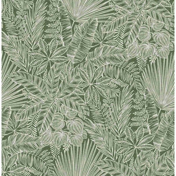 A-Street Prints Vita Green Botanical Wallpaper 4120-26804 - main