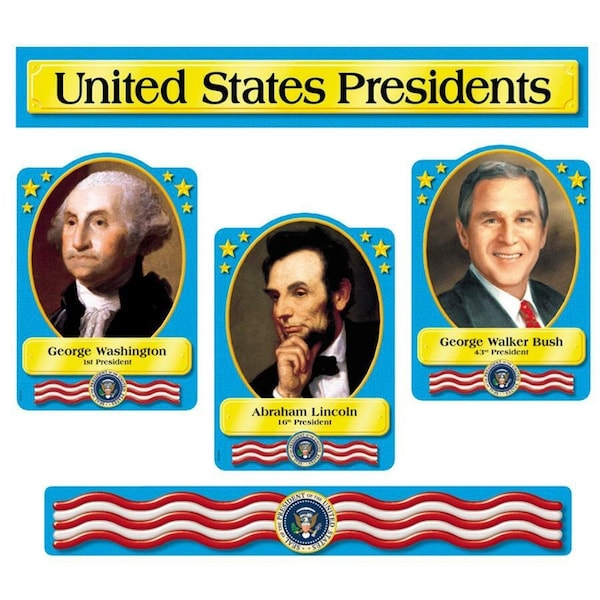 Trend Enterprises U.S. Presidents Bulletin Board Set T8065 - main