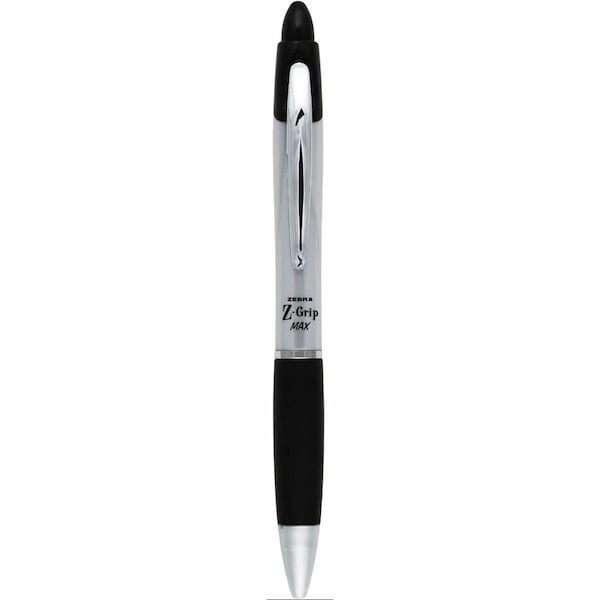 Zebra Pen Pen, Z-Grip Max, Bp, Rt, 1.0, Bk, PK12 22410 - main