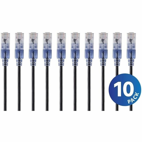 Monoprice SlimRun Cat6A Ethernet Patch Cable - Snagless RJ45_ UTP_ Pure Bare Cop 33247 - main